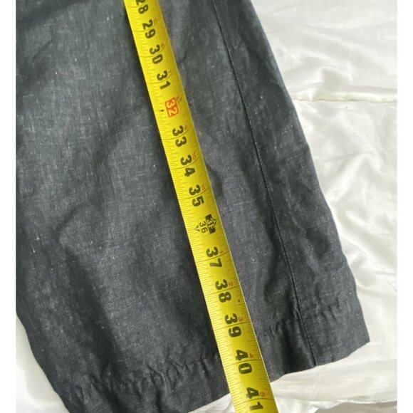 Max Studio Heather Gray Size 6 Cotton Linen Blend Wide Leg Boot Pants - Picture 3 of 10